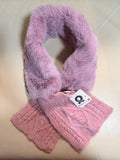 針織毛毛雙料頸巾